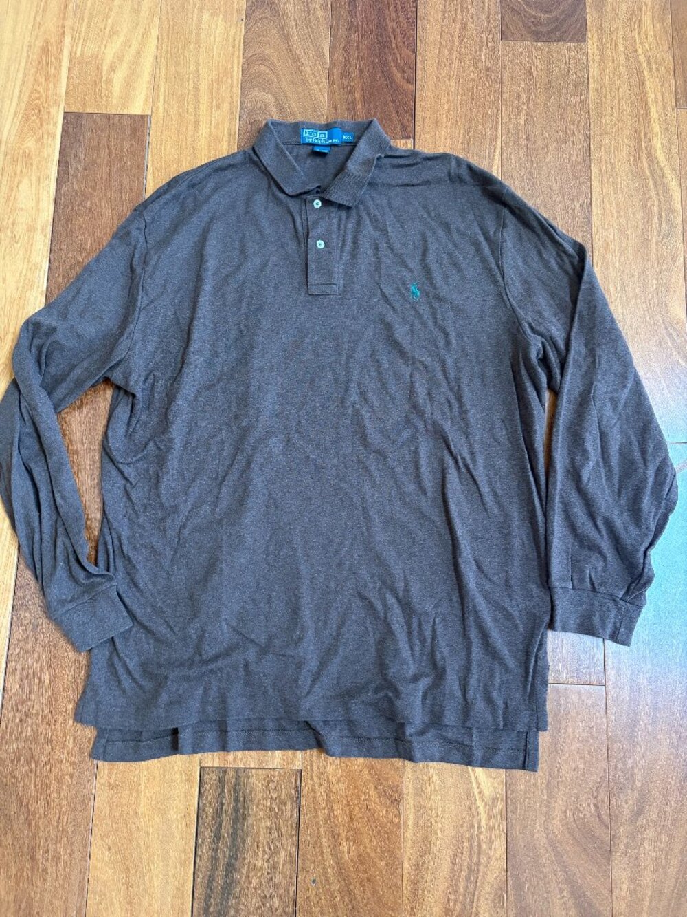 Ralph Lauren chocolate brown long sleeve polo shirt